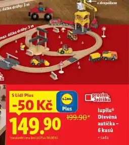 Lidl Lupilu Dřevěná autíčka - 6 kusů nabídka