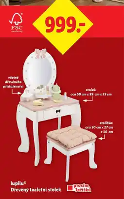 Lidl Lupilu® Dřevěný toaletní stolek nabídka