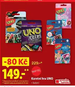Lidl Karetní hra UNO nabídka