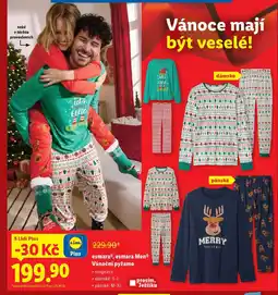 Lidl Esmara®, Esmara Men® Vánoční pyžamo nabídka