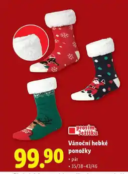 Lidl Vánoční hebké ponožky nabídka