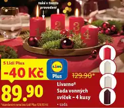 Lidl Livarno® Sada vonných svíček nabídka