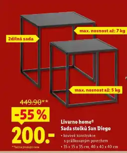 Lidl Livarno home® Sada stolků San Diego nabídka