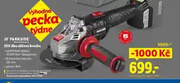 Lidl PARKSIDE 20V Aku úhlová bruska nabídka