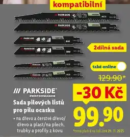 Lidl PARKSIDE Sada pilových listů pro pilu ocasku nabídka