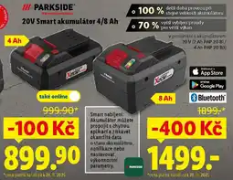 Lidl PARKSIDE 20V Smart akumulátor 4/8 Ah nabídka