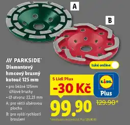 Lidl PARKSIDE Diamantový hrncový brusný kotouč nabídka