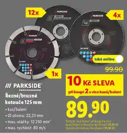 Lidl PARKSIDE Řezné/brusné kotouče nabídka