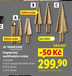 Lidl PARKSIDE Stupňovité/ multifunkční vrtáky nabídka