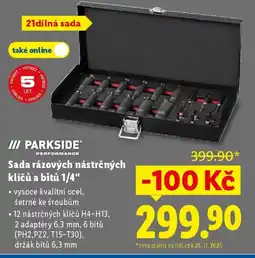 Lidl PARKSIDE Sada rázových nástrčných klíčů a bitů 1/4" nabídka