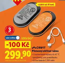 Lidl CRIVIT Přenosný ohřívač rukou nabídka