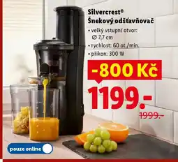 Lidl SilvercrestⓇ Šnekový odšťavňovač nabídka