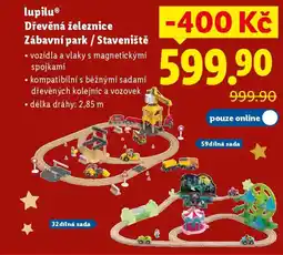 Lidl Lupilu® Dřevěná železnice Zábavní park / Staveniště nabídka