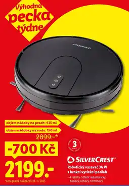 Lidl SILVERCREST Robotický vysavač 36 W s funkcí vytírání podlah nabídka