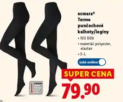 Lidl EsmaraⓇ Termo punčochové kalhoty/legíny nabídka