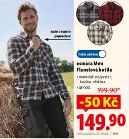 Lidl Esmara Men Flanelová košile nabídka