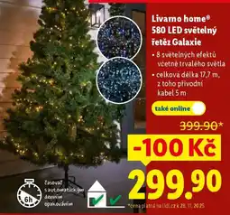 Lidl Livarno home® 580 LED světelný řetěz Galaxie nabídka