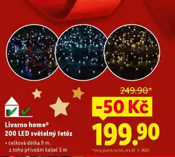 Lidl Livarno home® 200 LED světelný řetěz nabídka