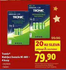 Lidl Tronic® Nabíjecí baterie Ni-MH nabídka