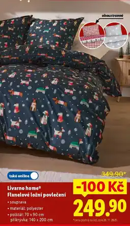 Lidl Livarno home® Flanelové ložní povlečení nabídka