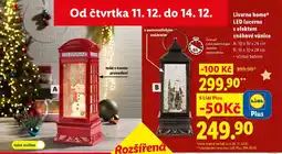 Lidl Livarno home® LED lucerna s efektem sněhové vánice nabídka