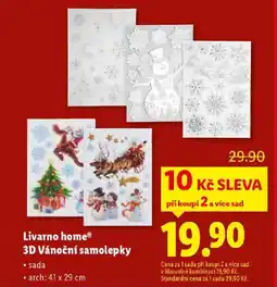 Lidl Livarno home® 3D Vánoční samolepky nabídka