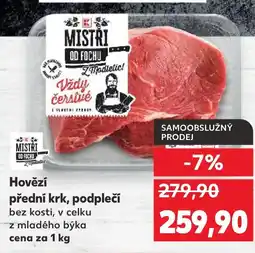 Kaufland Hovězí přední krk, podplečí nabídka