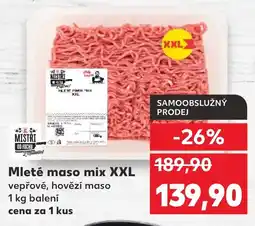 Kaufland Mleté maso mix XXL nabídka