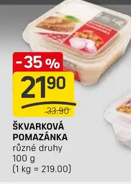 Flop Škvarková pomazánka nabídka