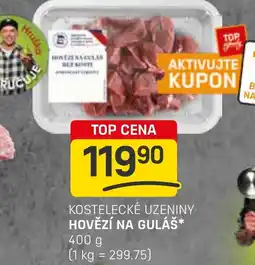 Flop Kostelecké Uzeniny Hovězí na guláš nabídka