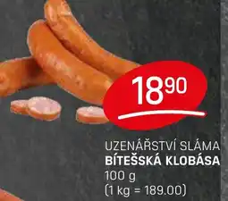 Flop Uzenářství sláma Bítešská klobása nabídka
