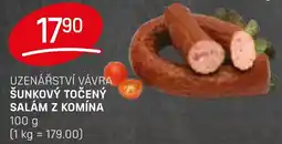 Flop Uzenářství vávra šunkový točený salám z komína nabídka