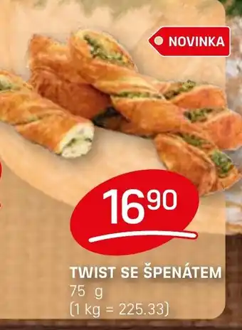 Flop Twist se špenátem nabídka