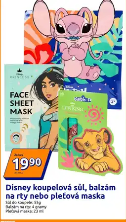 Action Disney koupelová sůl, balzám na rty nebo pleťová maska nabídka