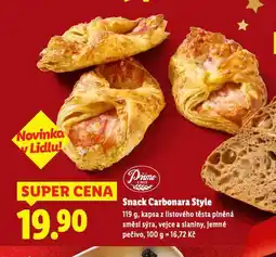 Lidl Snack carbonara se slaninou a slanou náplní nabídka