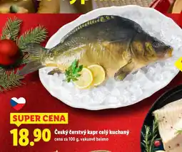 Lidl Český čerstvý kapr celý kuchaný nabídka