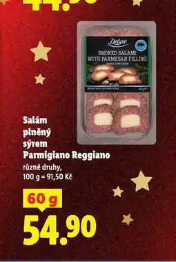 Lidl Salám plněný sýrem parmigiano reggiano nabídka