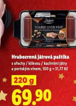 Lidl Hrubozrnná játrová paštika nabídka