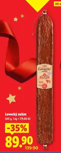 Lidl Lovecký salám nabídka