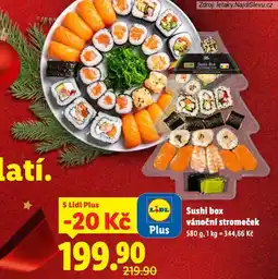 Lidl Sushi box vánoční stromeček nabídka