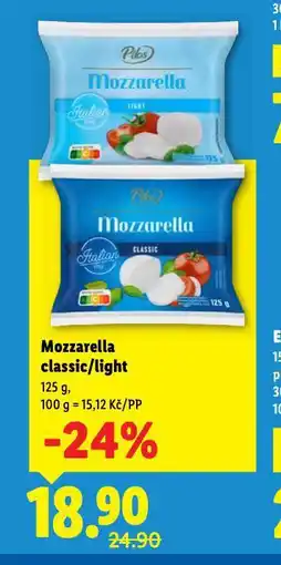 Lidl Mozzarella light nabídka