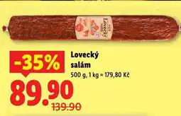 Lidl Lovecký salám nabídka
