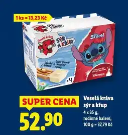 Lidl Veselá kráva sýr a křup nabídka