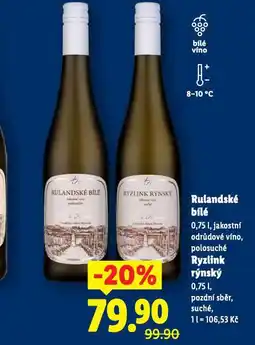 Lidl Rulandské bílé nabídka