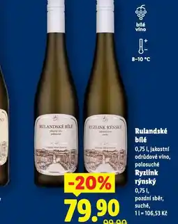 Lidl Ryzlink rýnský nabídka
