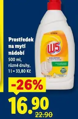 Lidl Prostředek na mytí nádobí nabídka