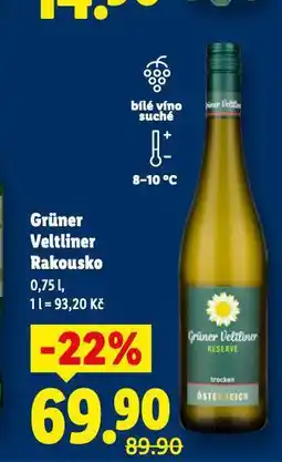 Lidl Grüner veltliner rakousko nabídka