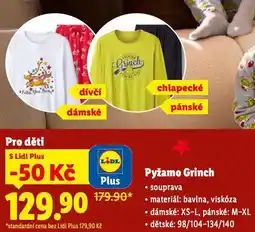 Lidl Pyžamo grinch nabídka