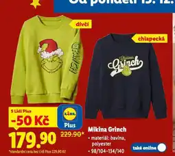 Lidl Mikina grinch nabídka