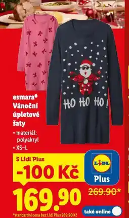 Lidl Vánoční úpletové šaty nabídka